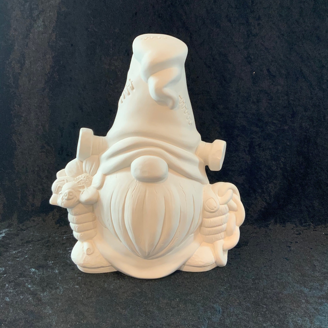 Ceramic Bisque Frankenstein Gnome Paintable Ceramic Halloween Etsy