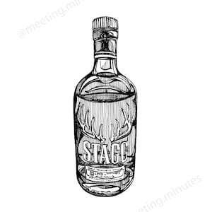 Dad's Bottle is Cooler - Unieke bourbonwhiskykunst - barkunst - handgetekende kunstenaarsafdrukken - notulen van de vergadering