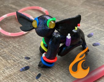 ESSENCE, Glow Dragon | Unikalna, słodka rzeźba Kawaii z gliny polimerowej, ręcznie robiona postać