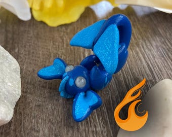 AQUAMARINE, Birthstone Dragon, OOAK Dragon, Clay Baby, Dragon Sculpture, Dragon Figurine, Baby Dragon, Clay Sculpture, Handmade Figurine