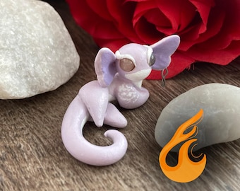 MOONSTONE, Birthstone Dragon, OOAK Dragon, June Birthstone, Clay Baby Dragon, Polymer Clay Sculpture, Dragon Sculpture, Handmade Figurine
