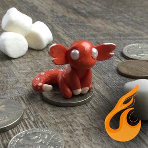 NICCOLE, Miniature Dragon, OOAK, Baby Dragon, Clay Sculpture, Dragon Figurine, Tiny Dragon, Polymer Figurine, Handmade Dragon, Mini Dragon