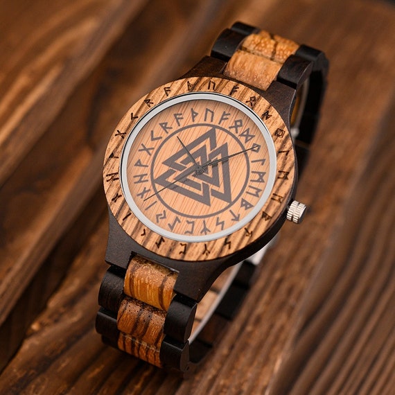 Wooden Watch Nordic Mens Womens Gift Anniversary Birthday
