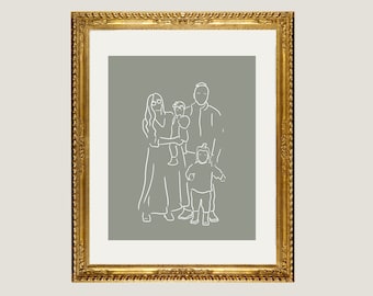 Personalized Line Drawing from Photo | Hand-Drawn Wedding Photo | Custom Anniversary Gift | Bespoke Portrait Line Art