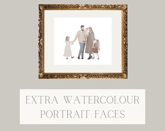 Extra Watercolour Portrait Faces