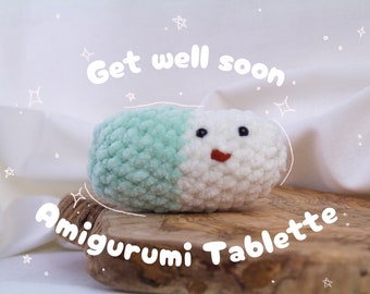 Crochet pattern Amigurumi tablet "Get well soon"