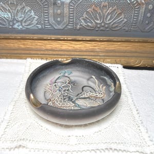 Vintage Hand Painted Moriage Dragonware Ashtray