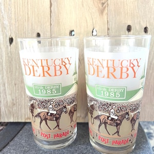 111th Vintage Churchill Downs Kentucky Derby Souvenir Glasses