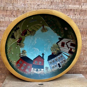 art decor Painted Dough Bowl