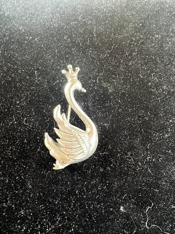 Sterling Silver Lang Swan Brooch