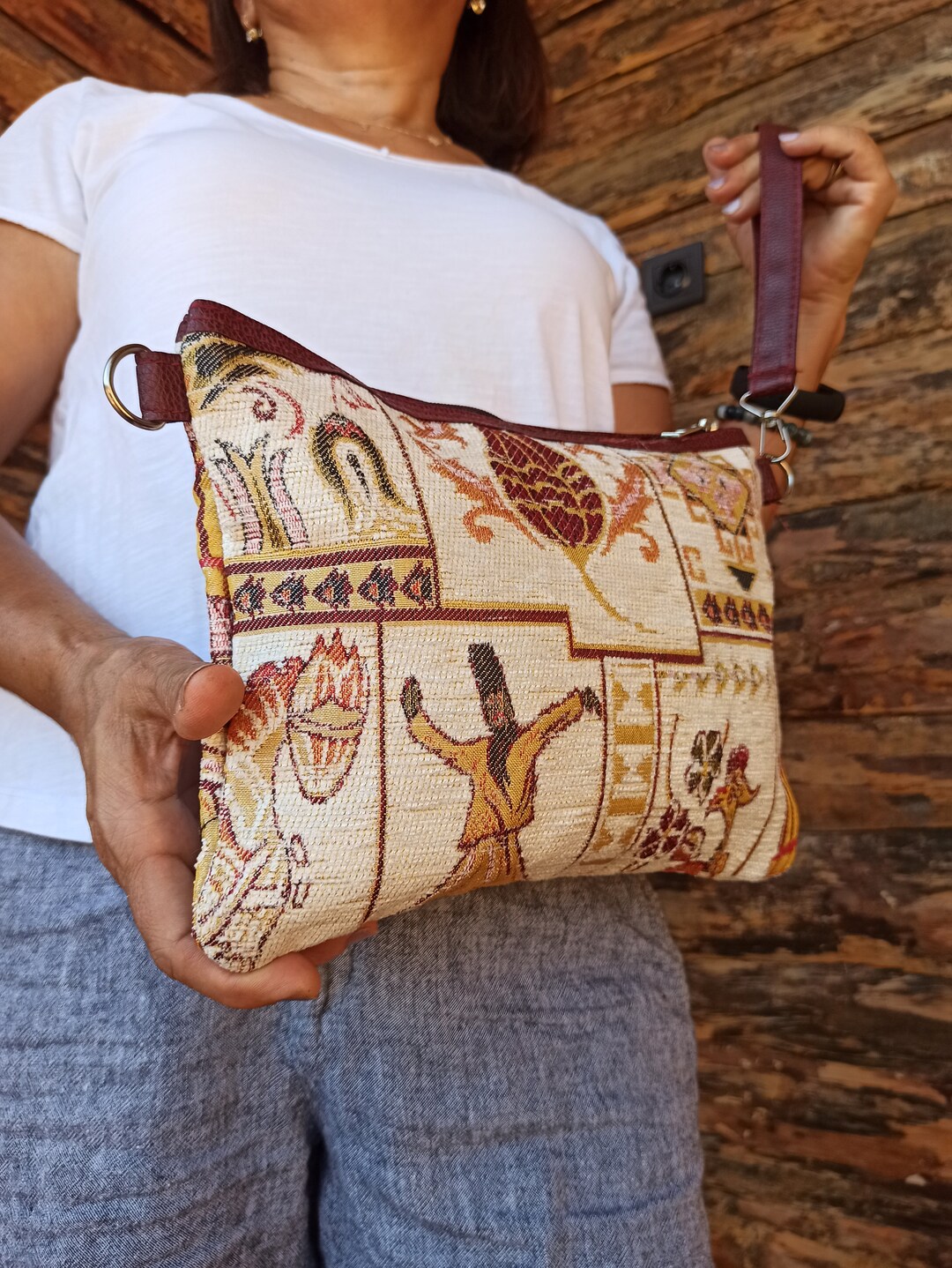 Toiletry Bag Women, Cute Cosmetic Bag, Kilim Bag, Small Makeup Bag