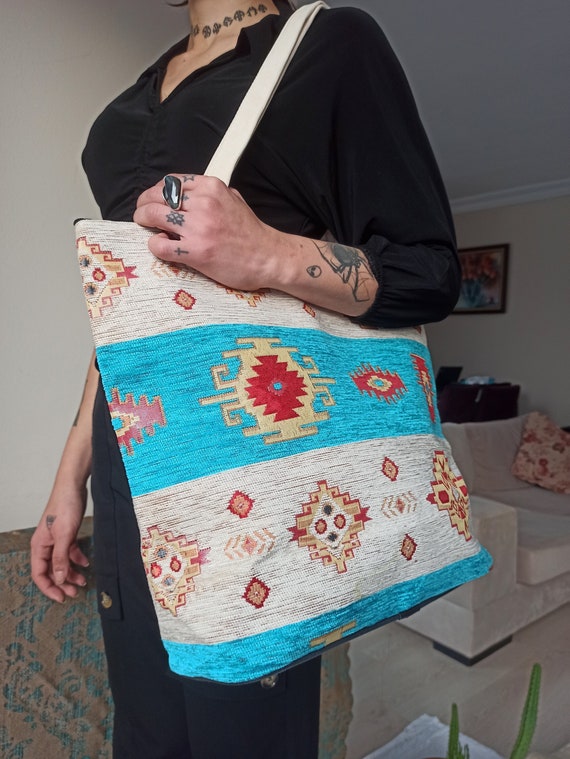 Kilim Bag, Cute Messenger Bag, Laptop Tote Bag, B… - image 1