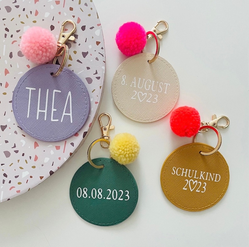 Personalized pendant with letter and name Hangies personalized Kletties for school bags Schoolchild 2024 JIPPIE SCHOOL CHILD image 8
