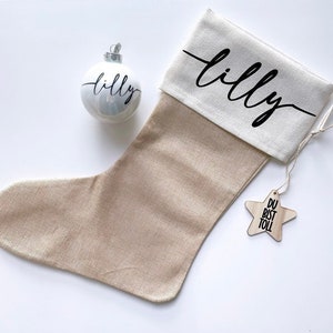 Nikolausstrumpf mit Name personalisierte Nikolaus Socke JIPPIE SOCKS mit Gruß Botschaft Weihnachtsstrumpf Weihnachtsgeschenk mit Name Schrift 1