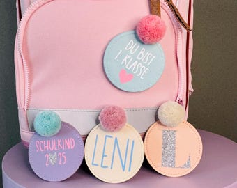 Kletties for school bags (single) | Personalized Kletties | Kletties for 1st grade | Schoolchild 2026 | Back to school | -YIPPEE First Class-