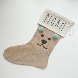 Nikolausstrumpf Bär mit Namen personalisierte Nikolaus Socke JIPPIE BEAR SOCKS Weihnachtsstrumpf Weihnachtsgeschenk Bild 5