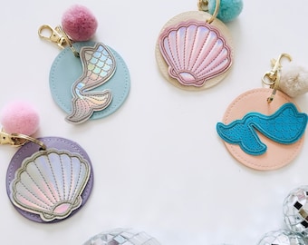 Personalisierter Anhänger Mermaid und Name | Mädchen Hangies personalisiert | Kletties für Schulranzen | Schulkind 2024 | -JIPPIE MERMAID-