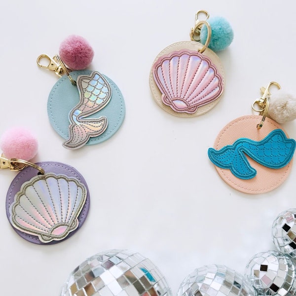 Personalisierter Anhänger Mermaid und Name | Mädchen Hangies personalisiert | Kletties für Schulranzen | Schulkind 2024 | -JIPPIE MERMAID-