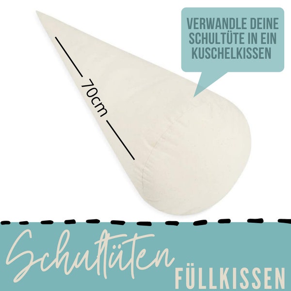 Kissen Inlett | JIPPIE SNUGGLE |Füllkissen für Schultüte | 70cm o. 35cm | Zuckertütenkissen