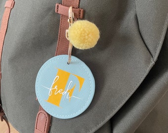 Personalized pendant with letter and name | Hangies personalized | Kletties for school bags | Schoolchild 2024 | -JIPPIE SCHOOL CHILD-