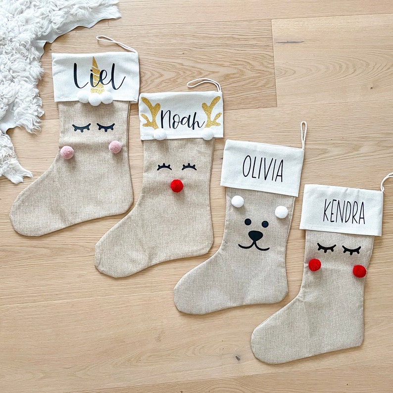 Nikolausstrumpf Bär mit Namen personalisierte Nikolaus Socke JIPPIE BEAR SOCKS Weihnachtsstrumpf Weihnachtsgeschenk Bild 7