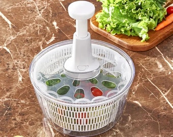 Presse manuelle supérieure, séchoir à salade de légumes, séchoir à légumes avec séchage pratique, passoire de 5 litres.