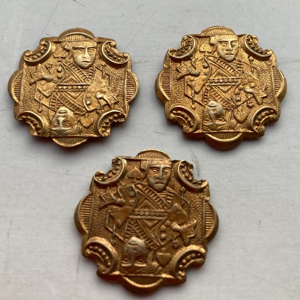 3 Antique Georgian Rolled Gold Game Tokens c.1820’s