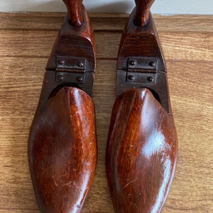 Antique Pair of Wooden Hinged Shoe Lasts c.1910