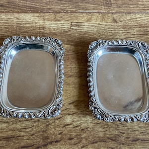 Pair of Silver Plated Pin/Card Trays by Mappin and Webb c.1900