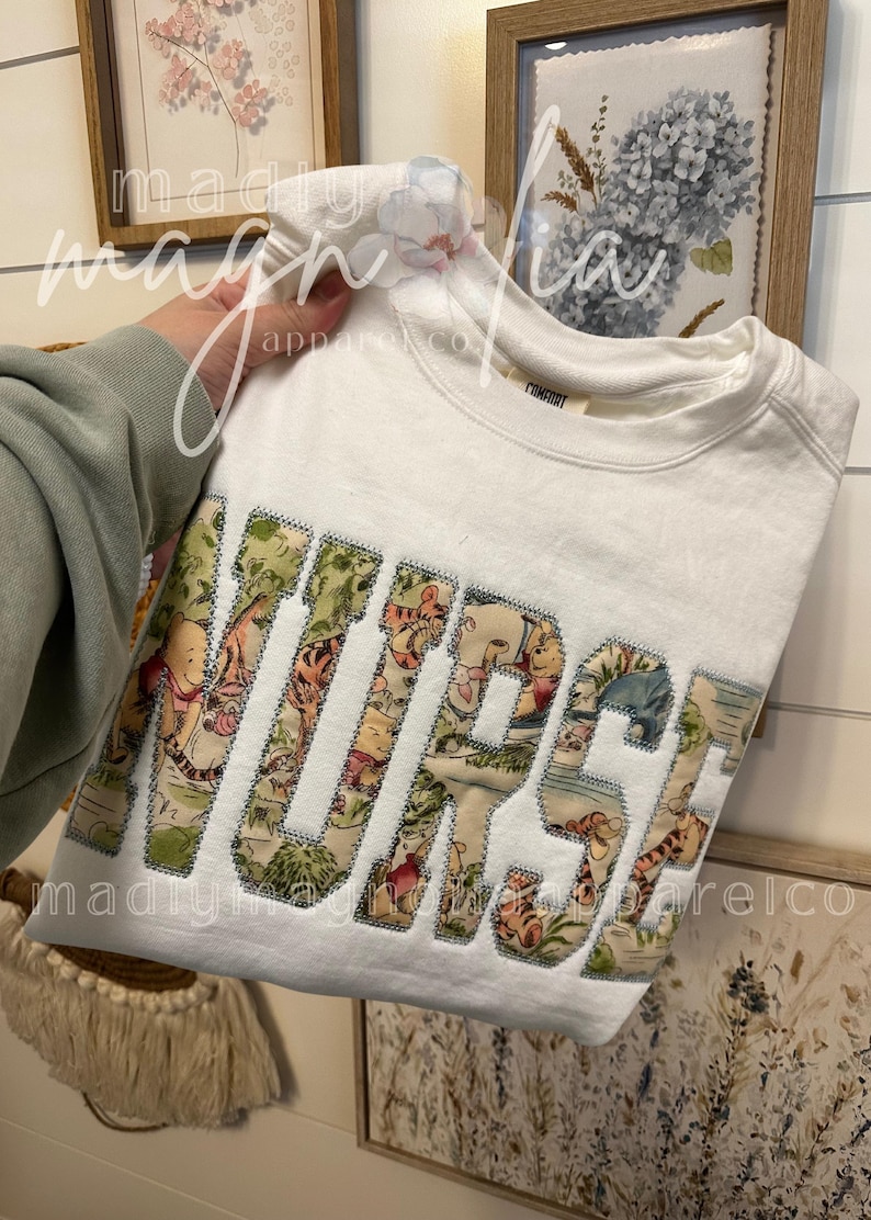 Sweter i koszulka z aplikacją Mama Misia Puchatka || Sweter z aplikacją Mama || Aplikacja na zamówienie || zdjęcie 3