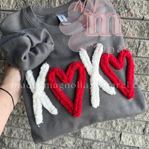 Valentine’s Inspired Chenille Yarn Sweater ||Valentine’s Day Shirt || Valentine’s Embroidered Sweatshirt