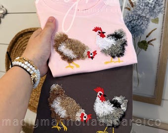 Fluffy Chicken Kids Shirt || Youth Toddler Baby Chicken Shirt || Chicken Shirt for Kids