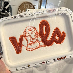 Vols Glitter Embroidered Sweatshirt/tshirt || Tennessee Vols || College Team || TN Vols Apparel || Vols Applique || TN Volunteers Gift