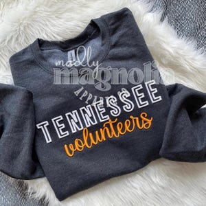 Tennessee Vols PUFF Embroidery Sweatshirt || Tennessee Vols || College Team Sweatshirt || TN Vols Apparel || Vols  || TN Volunteers Gift