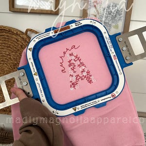 Personalized Monochromatic Floral Initial Sweatshirt || Youth & Toddler Monogram Sweatshirt || Personalized Sweatshirt for Kids