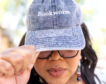 Bookworm Vintage Cotton Twill Cap - BookTok - Book Lover - Bookworm - Baseball Cap - Trucker Hat - Bookish Stuff