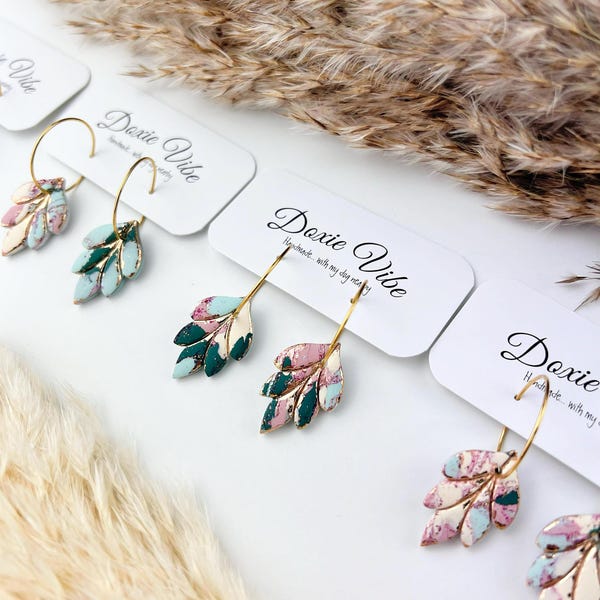 The Layla Hoop Earring | Clay Earrings Handmade | Hypoallergenic Surgical Stainless Steel Earrings | Gifts For Her