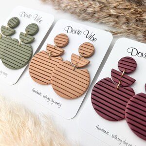 Wendy | Handmade Clay Earrings | Titanium Post | Hypoallergenic Nickel Free| Dangle Earring | Gift for Her | Statement Earrings