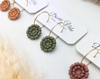 The Casey Hoop Earring | Clay Earrings Handmade | Hypoallergenic Surgical Stainless Steel Earrings | Gifts For Her
