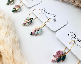 The Layla Hoop Earring | Clay Earrings Handmade | Hypoallergenic Surgical Stainless Steel Earrings | Gifts For Her | Small Dangle Earrings