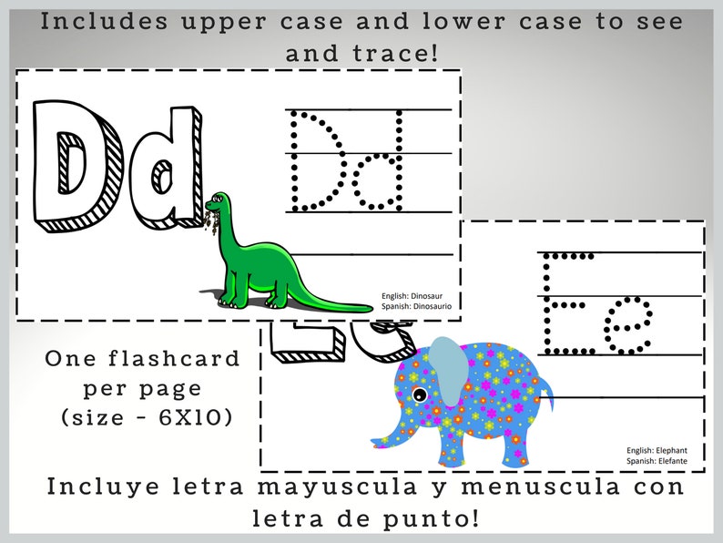 6x10 Bilingual Abcs Flashcards Digital Download Plus Bonus - Etsy