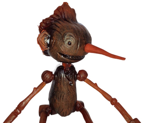Figurine Pinocchio avec bras et jambes articulés, 25 cm, bois d