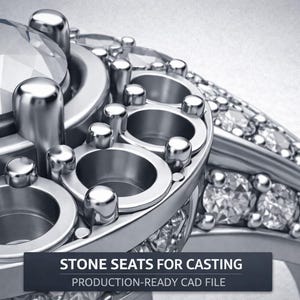 Jewelry CAD Design Service | 3D Ring & Jewelry Modeling for Production | STL / 3DM File image 3