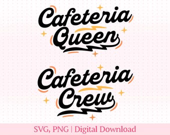 Lunch Lady PNG and SVG, Lunch Lady Gifts – Cafeteria Crew Design Bundle