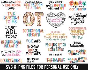 Occupational Therapy SVG, Occupational Therapy PNG, Occupational therapy Gifts, OT, adl occupational therapy