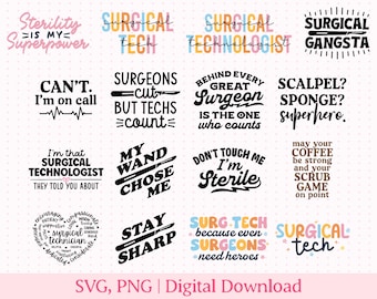 Surgical Tech SVG and PNG, Surg Tech Gifts – Surg Tech SVG Design Bundle
