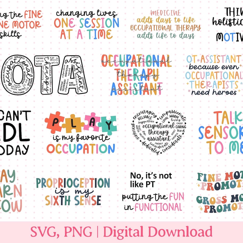 Occupational Therapy Svg Bundle - Etsy