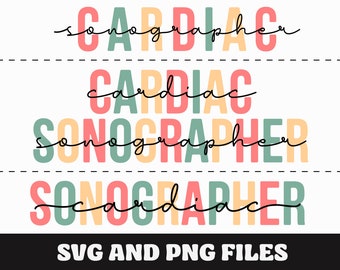 Cardiac Sonographer SVG, Cardiac Sonographer PNG, Cardiac Sonographer Gift, Cute Cardiac Sonography Practitioner