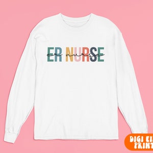 Colorful design fitting for emergency nurses out there.
It can also be given as a birthday gift to your ER nurse practitioners.
This design is also best fitting for National Emergency Nurses Day (October 12) & International Nurses Day (12 May)