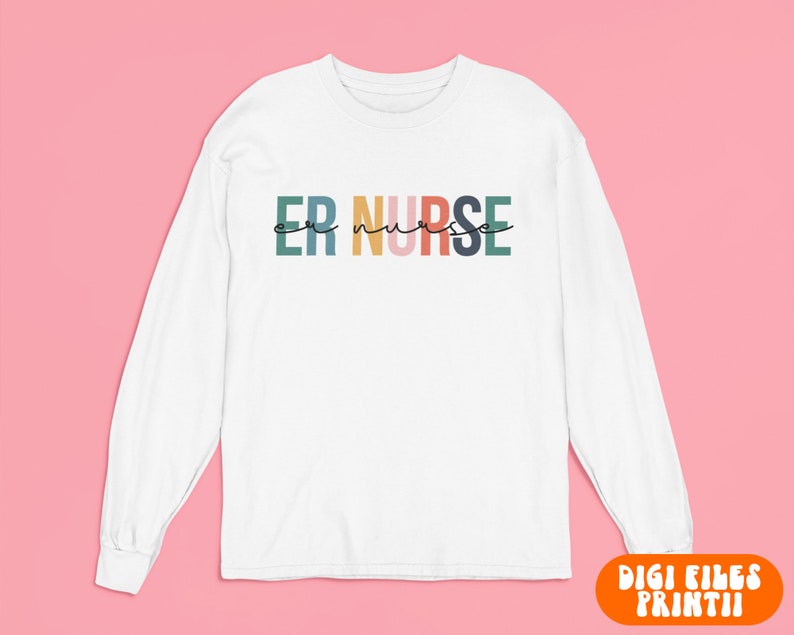 Colorful design fitting for emergency nurses out there.
It can also be given as a birthday gift to your ER nurse practitioners.
This design is also best fitting for National Emergency Nurses Day (October 12) & International Nurses Day (12 May)